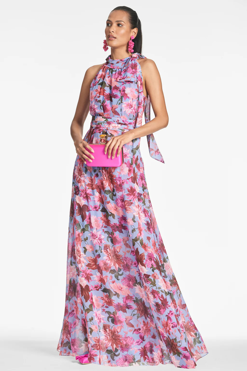 Selena Gown - Pink/Periwinkle Dahlia | Sachin and Babi