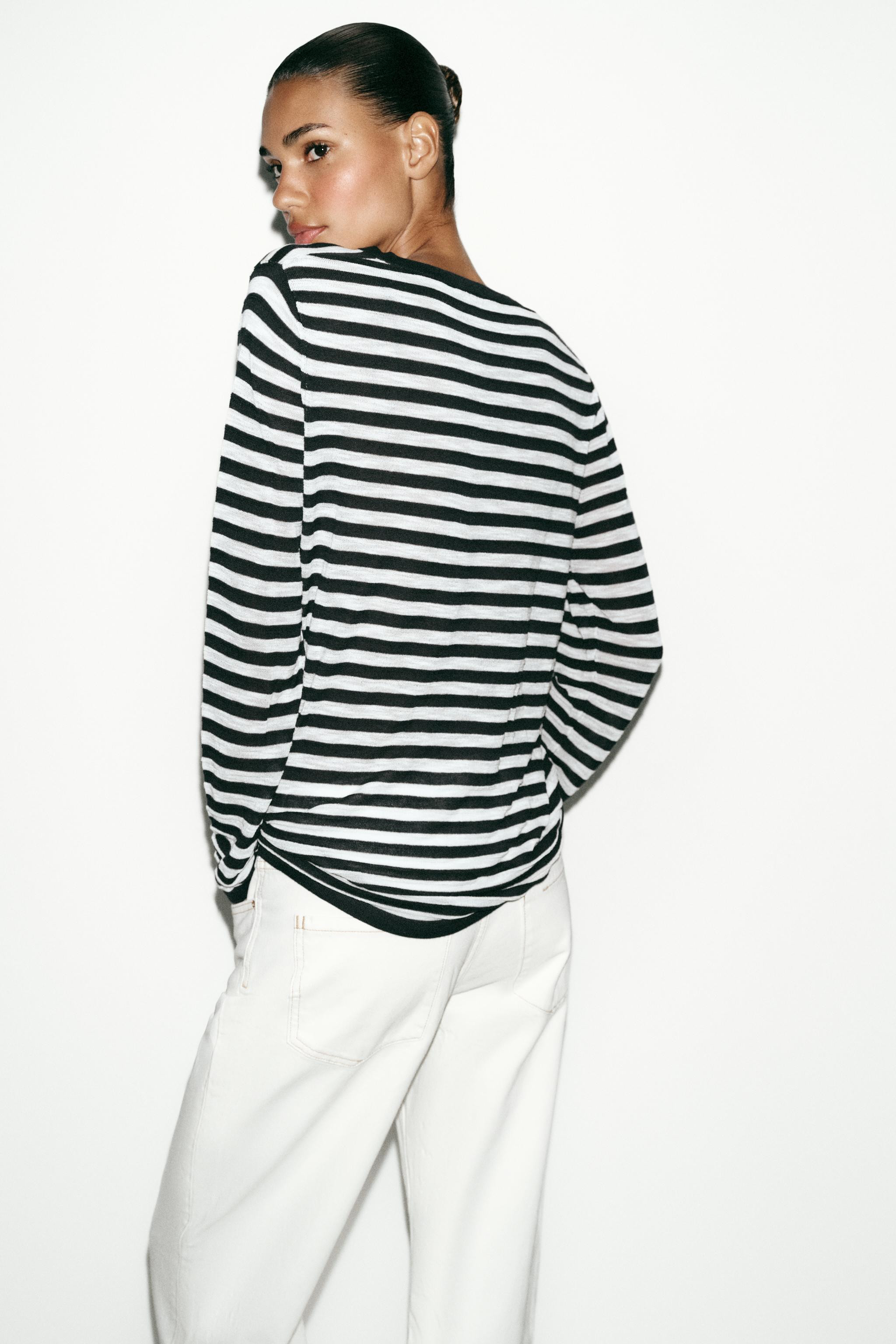 STRIPED JUMPER WITH BUTTONS | Zara UK