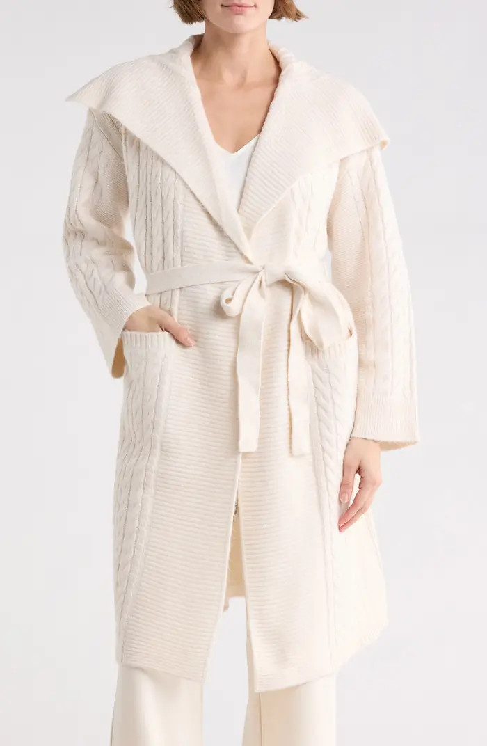 T Tahari Braided Cable Duster Cardigan | Nordstromrack | Nordstrom Rack