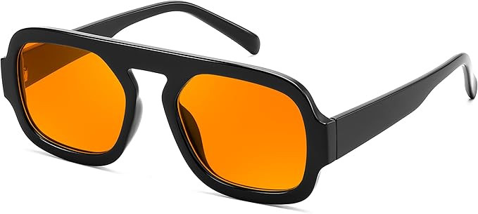 FEISEDY Trendy Square Aviator Oversize Sunglasses for Women, Vintage 70s Flat Top Shades B4175 | Amazon (US)