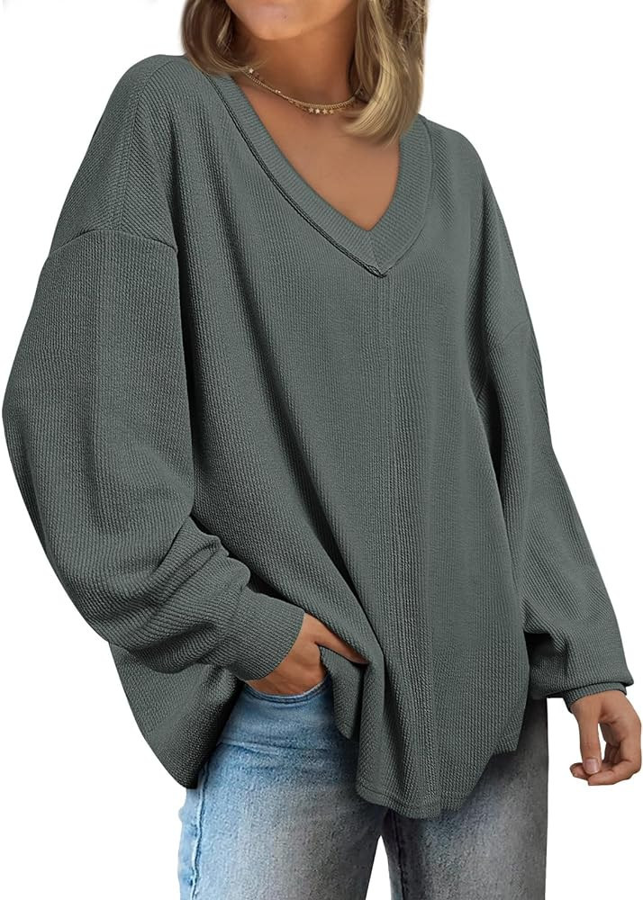 Trendy Queen Womens Oversized Sweatshirts Sweaters Casual Pullover Loose Long Sleeve Tops Shirts ... | Amazon (US)