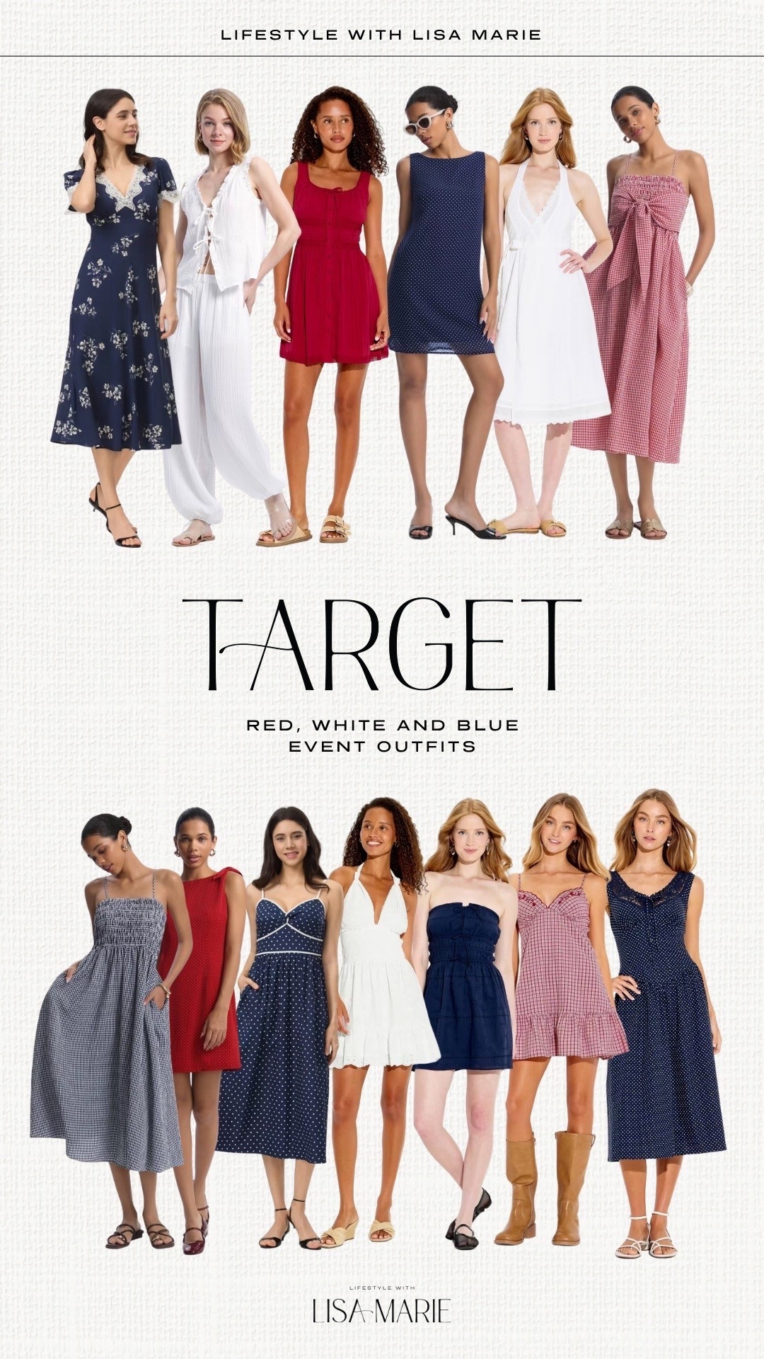 New Target arrivals! Red, white and blue outfits for summer and Fourth of July events, parties, BBQs and picnics. Elevated casual dresses and outfits. Lightweight outfits for warm weather and summer. Polka dot, stripe, gingham and floral print dresses. Mini, midi and maxi dresses. Rompers and matching sets.

#LTKootd #LTKPetite #LTKSeasonal