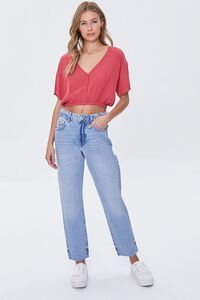 Recycled Cotton Raw-Cut Mom Jeans | Forever 21 (US)
