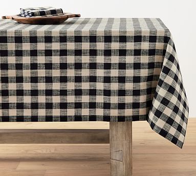 Dalton Check Yarn Dyed Cotton/Linen Tablecloth | Pottery Barn (US)