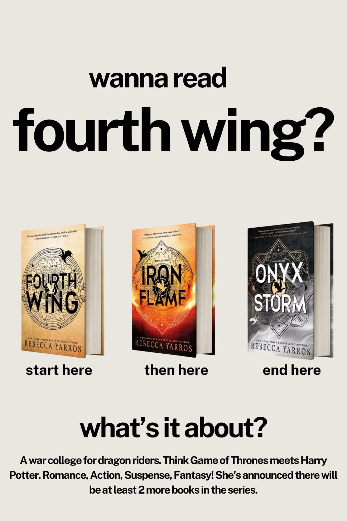 Don’t know where to start with Fourth Wing? Here you go! My favorite series! #bookish #booktok #bookstagram 

#LTKSeasonal #LTKHome #LTKSaleAlert