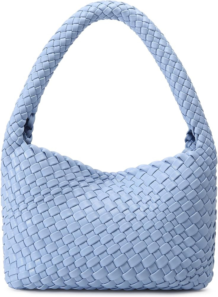 Woven Bag for Women, Small Vegan Leather Summer Beach Purse, and Travel Handbags Ladies' Retro Ch... | Amazon (US)
