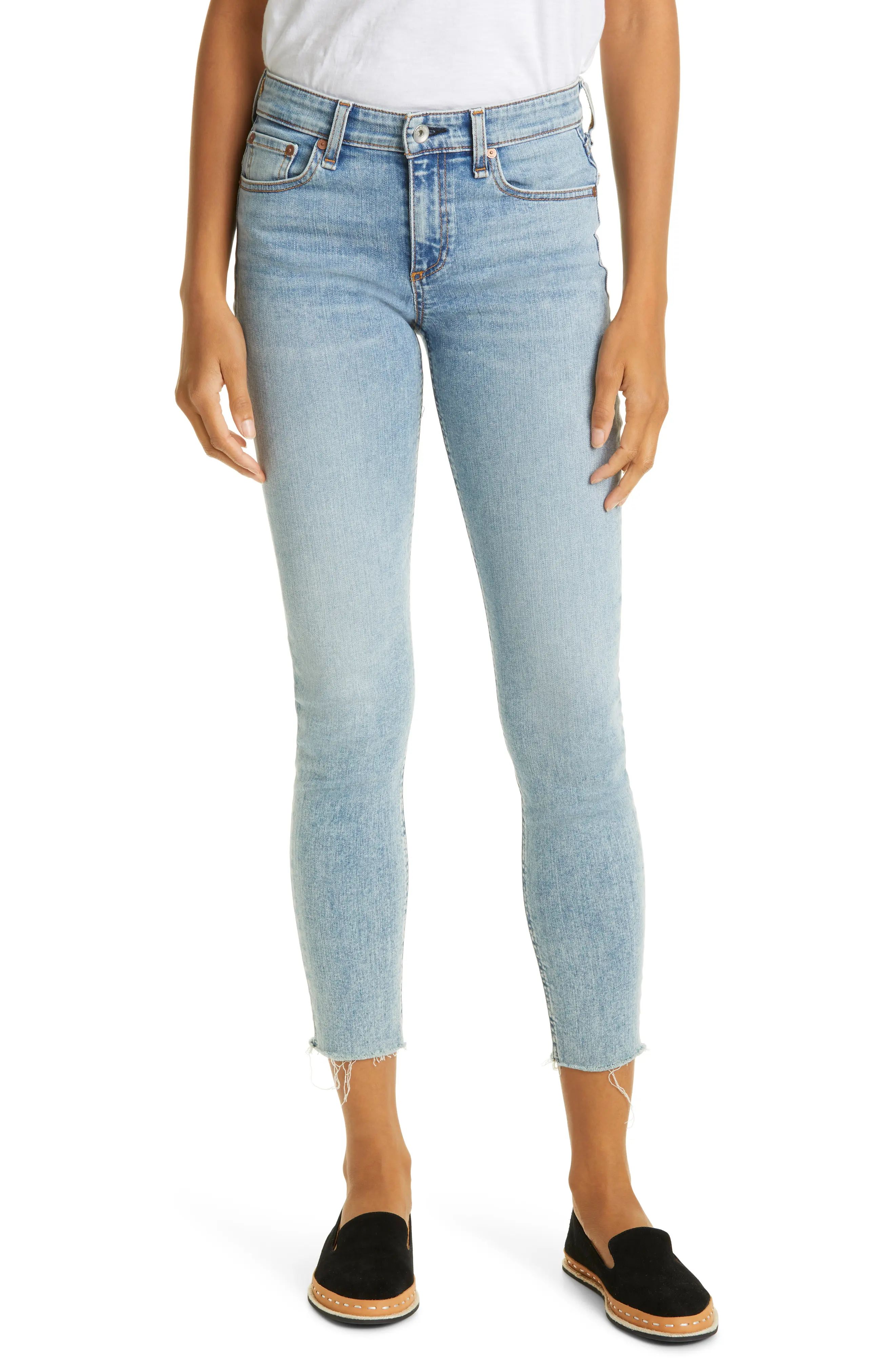 Women's Rag & Bone Cate Raw Hem Ankle Skinny Jeans, Size 30 - Blue | Nordstrom
