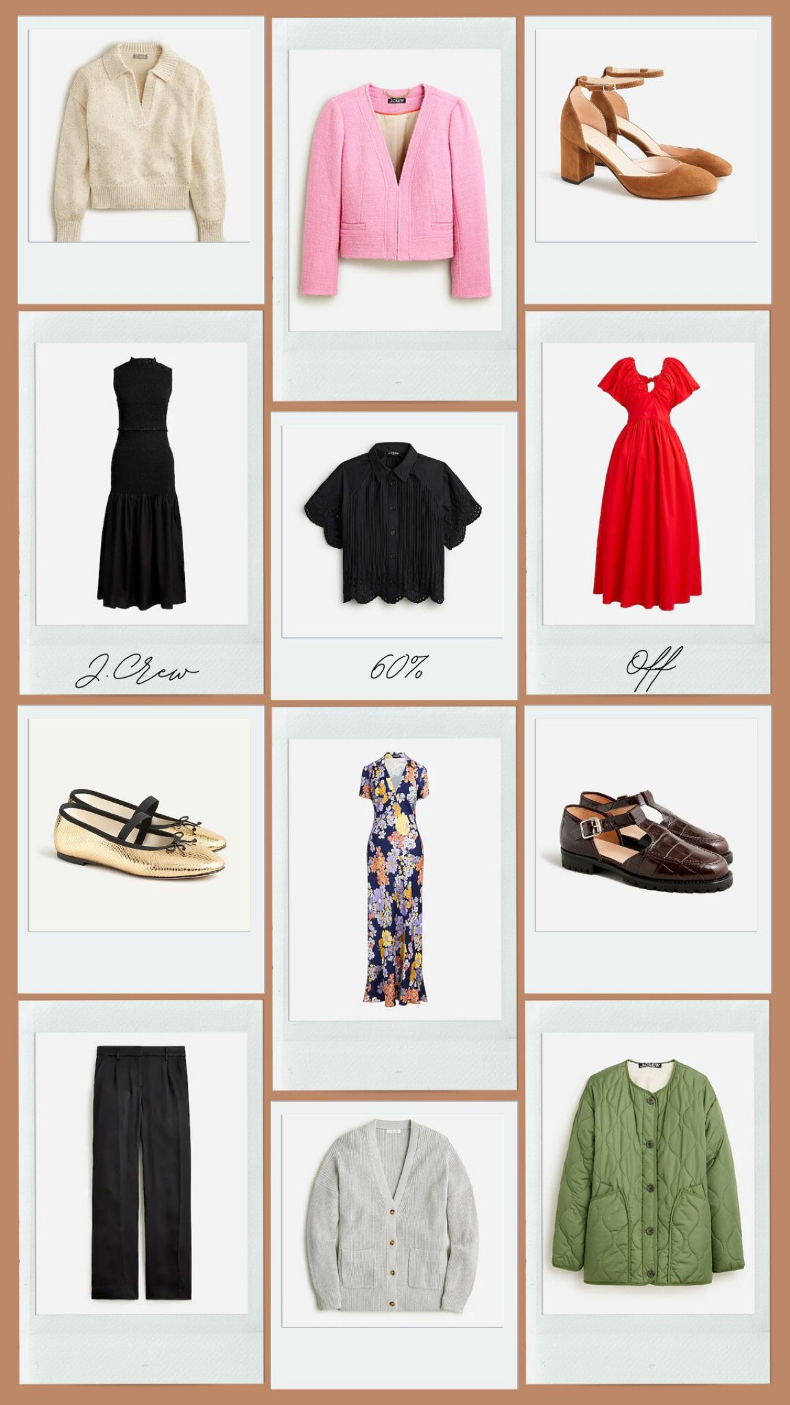 Jcrew 60% off sale!!! 

#LTKfindsunder100 #LTKparties #LTKsalealert