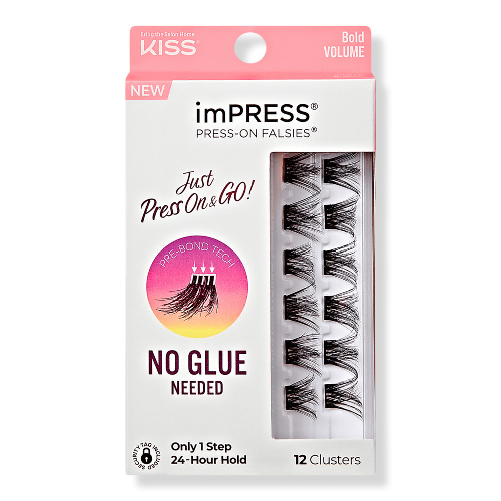 Kiss imPRESS Press-On Falsies Eyelash Clusters, Bold Volume | Ulta