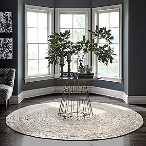 nuLOOM Rigo Hand Woven Farmhouse Jute Area Rug, 6' Round, Natural | Amazon (US)