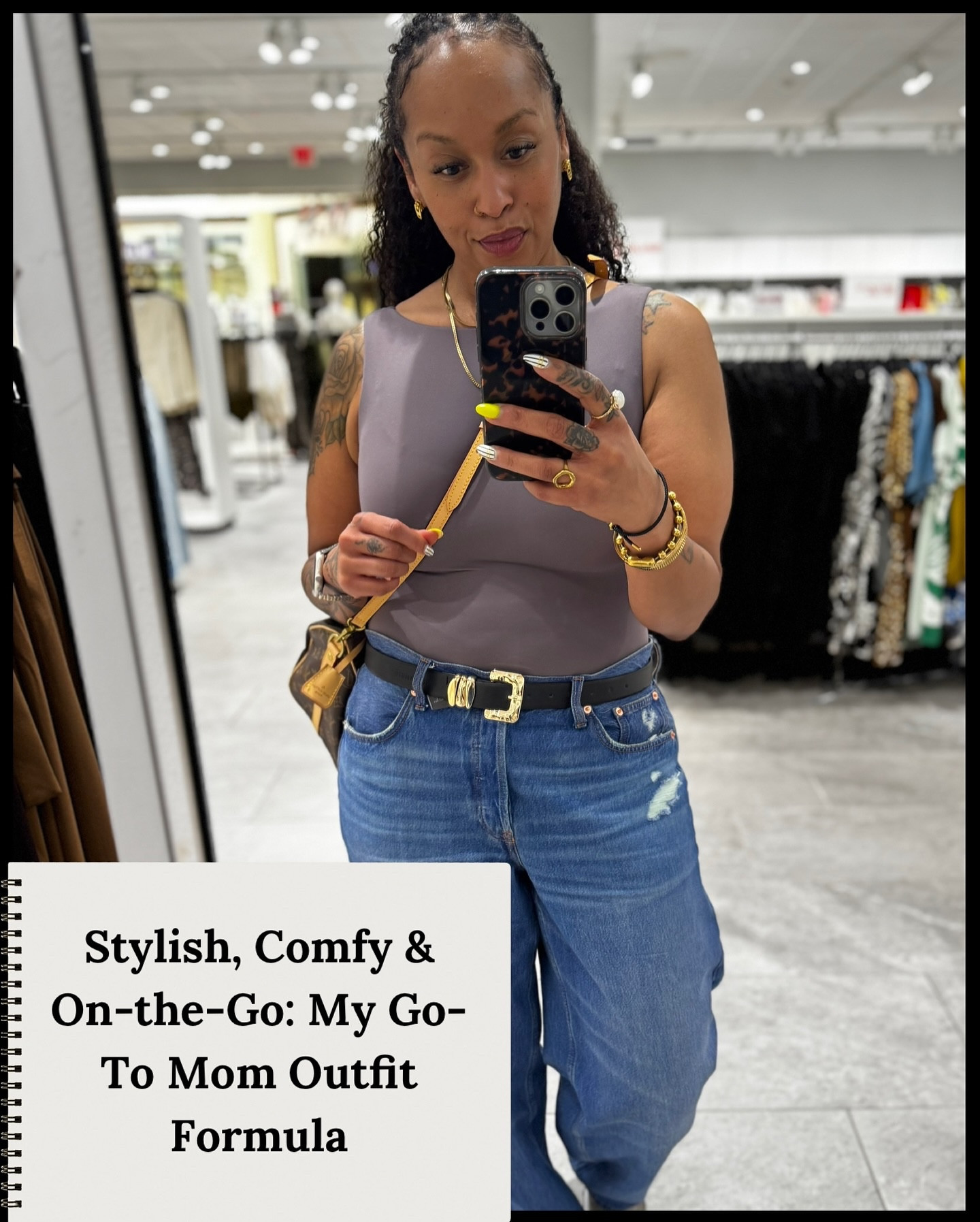 Style isn’t just about looking cute.
It’s about how you feel when you walk out the door.
✨ Show up for you.
✨ Get dressed for your life—not just the special moments.
✨ You deserve both comfort & confidence.

Quick Tip for My Mamas:
➡️ Pick 1 comfy bottom
➡️ Add 1 elevated basic on top
➡️ Finish with sneakers + a “statement” (bag or earrings!)
💡 It’s your everyday formula. Save this one.

📣Tag a mama and share this energy💛

#momstyle #ootdmomedition #baggyjeans #momssupportingmoms #over40style

#LTKMidsize #LTKStyleTip #LTKOver40