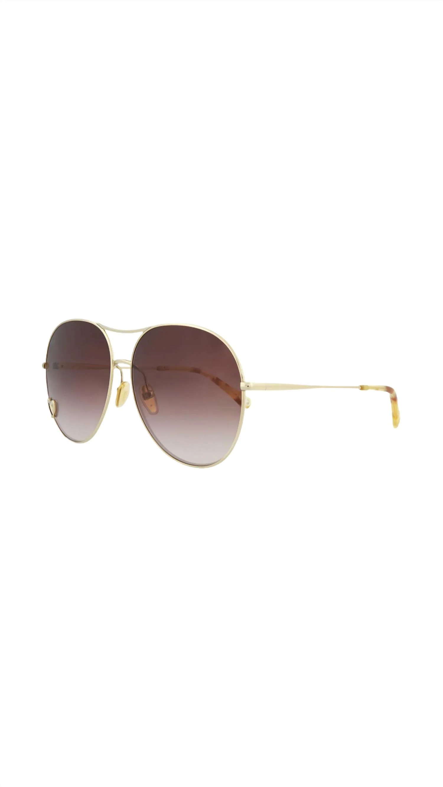 Chloe Eyewear In Gold/gold Brown | Shop Simon