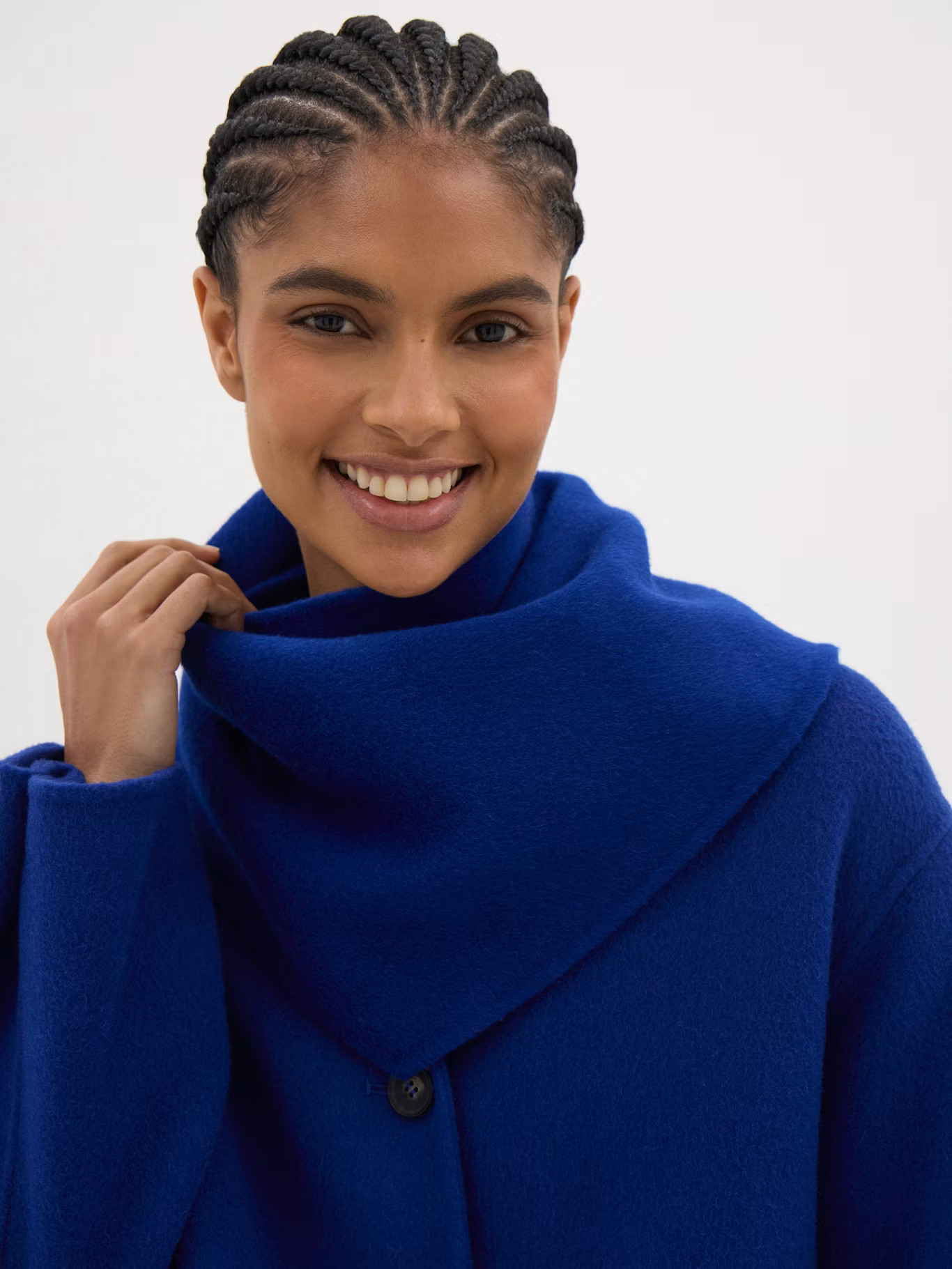 Holden Double Face Triangle Scarf | Bright Blue | Hush UK