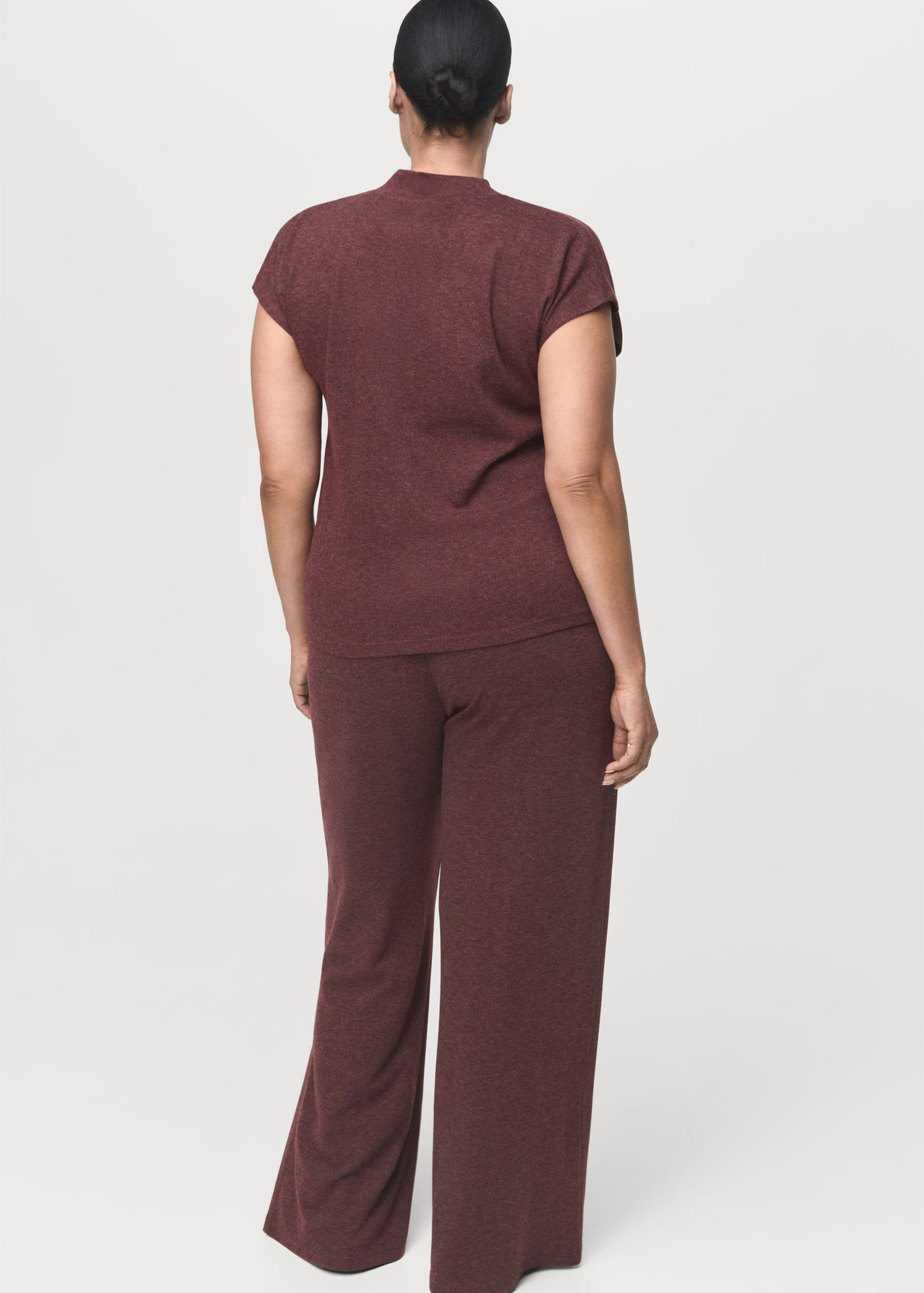 Knitted trousers with elastic waistband | MANGO (UK)