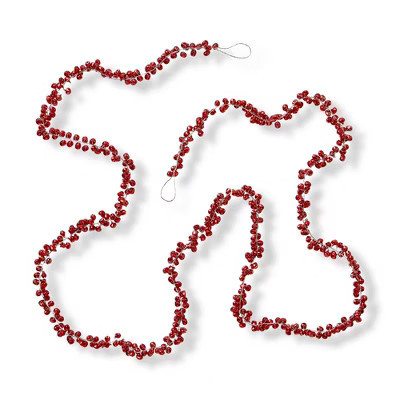 TAG Jingle Bell Red Garland 72in Holiday Decor for Christmas Tree Banners and Garlands Dust Clean Iron | Target