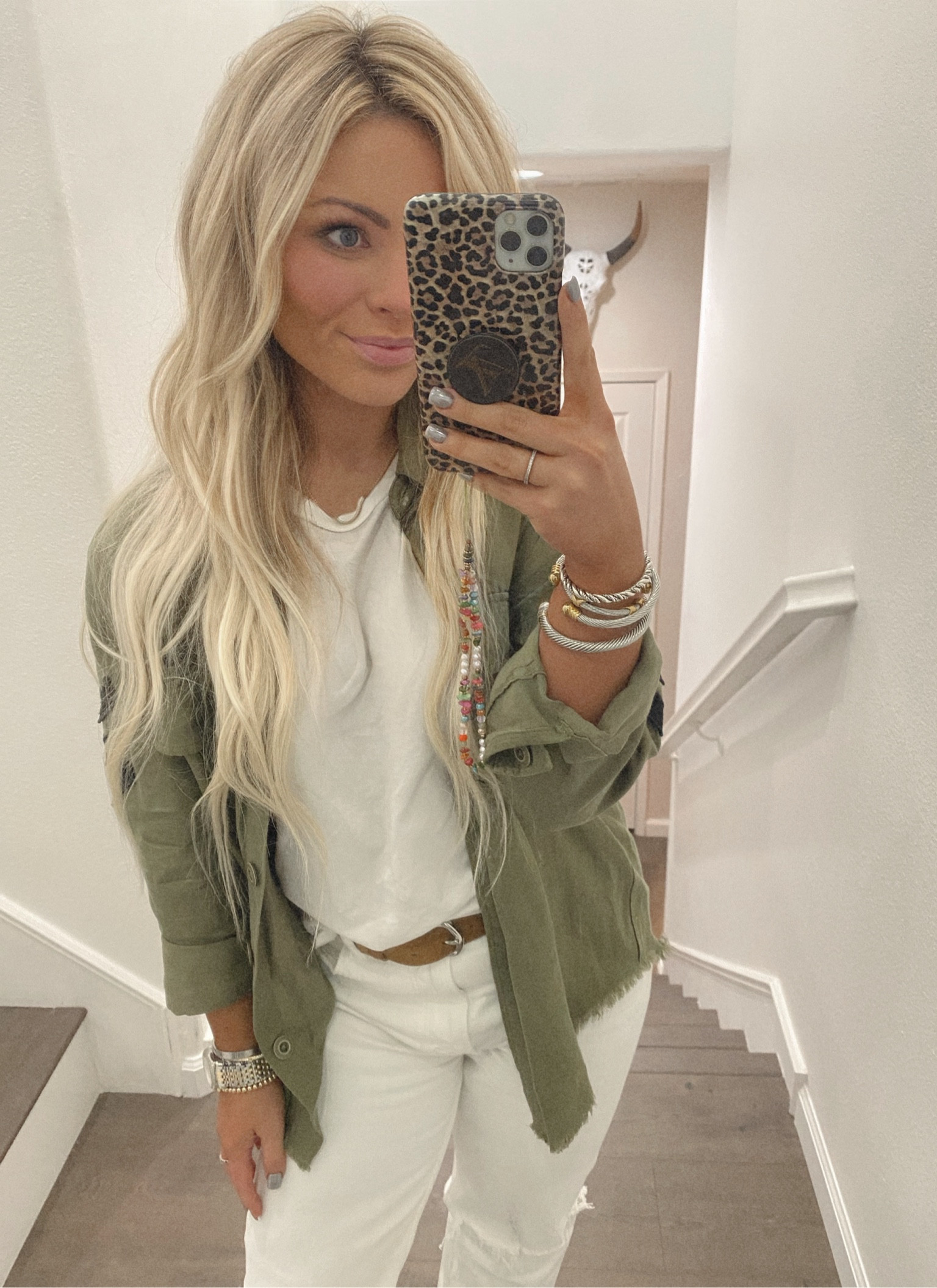 Tee: Extra Small
Button Up: Small
Jeans: 26 Short Curve Love