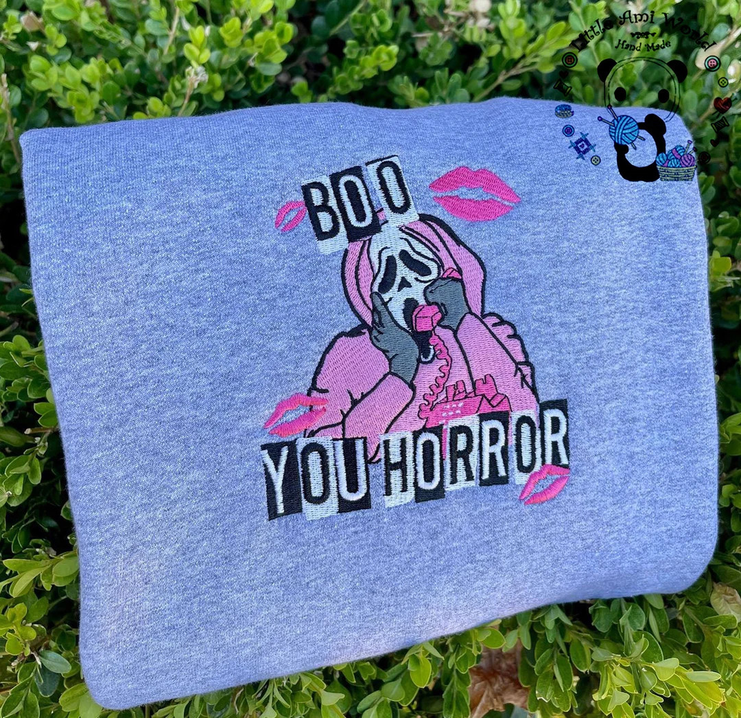 Boo You Horror Embroidered Sweatshirt Mean Girls Halloween - Etsy | Etsy (US)