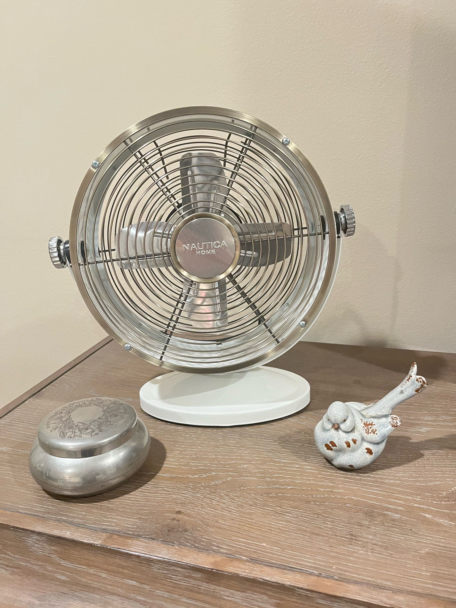 I love this cute vintage fan & it’s practical too. It looks great on my dresser! 
.
.
Home goods, home decor, nautica, beach house, Southern California, bedroom decor, master bedroom, beach style





#LTKU #LTKFind #LTKhome #LTKSeasonal #LTKunder100 #LTKstyletip #LTKbeauty #LTKunder50 #LTKtravel