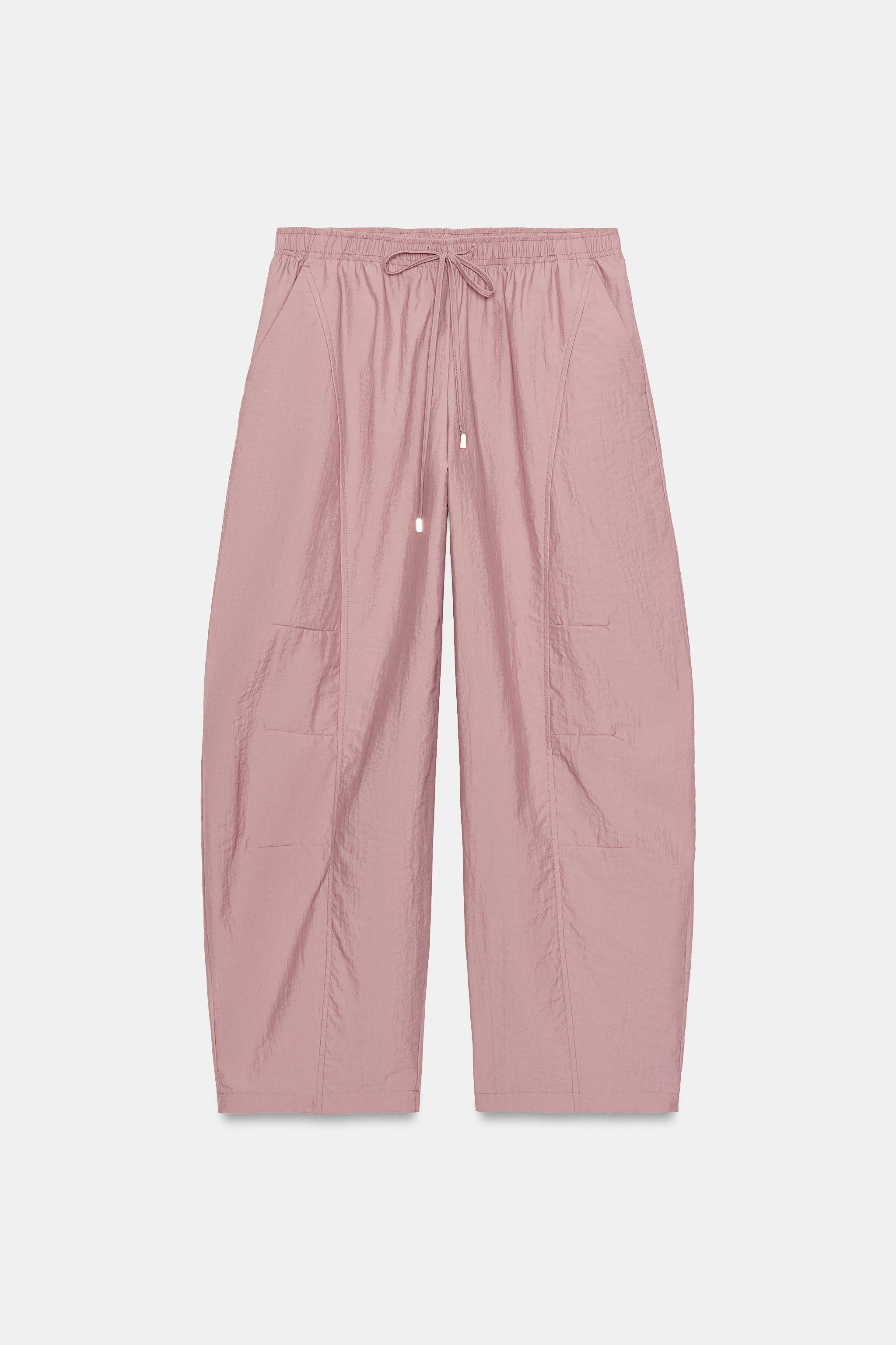 BARREL TROUSERS WITH ELASTICATED WAIST | Zara UK