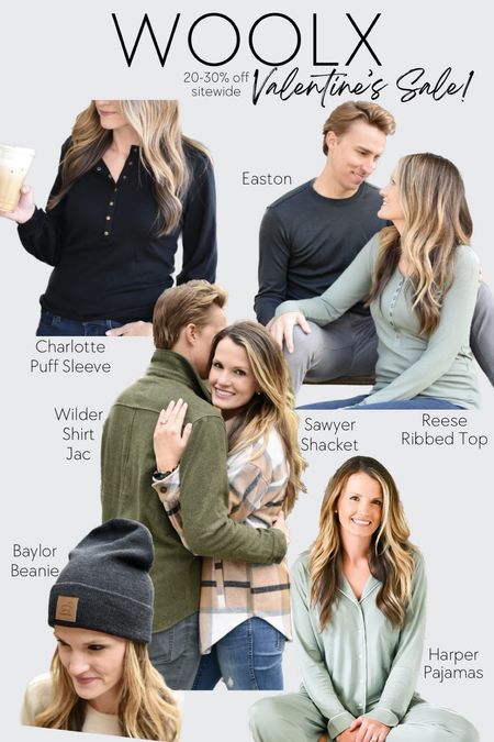 Valentines Day sale! 20-30% off sitewide from woolx Merona! Use code ASHLEY10 to save an additional 10% off sale prices! I love these ribbed tols with button details soft beanies amazing cozy pajamas and shacket for men and women! Clothing fashion clothes wool tops hiking camping outdoor lifestyle attire gear sale alert 

#LTKSale #LTKGiftGuide #LTKsalealert
