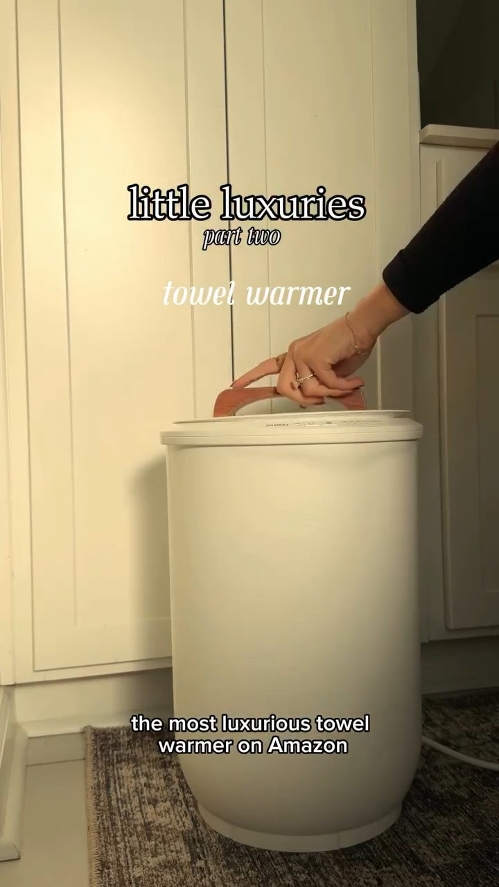 Imagine getting out of the shower to the COZIEST towel! 😍Comment “SAVE” for the links to my top favorite towel warmer on Amazon!!! Warms those towels up SO fast!! An especially great gift too!!!🥰 #amazongiftideas