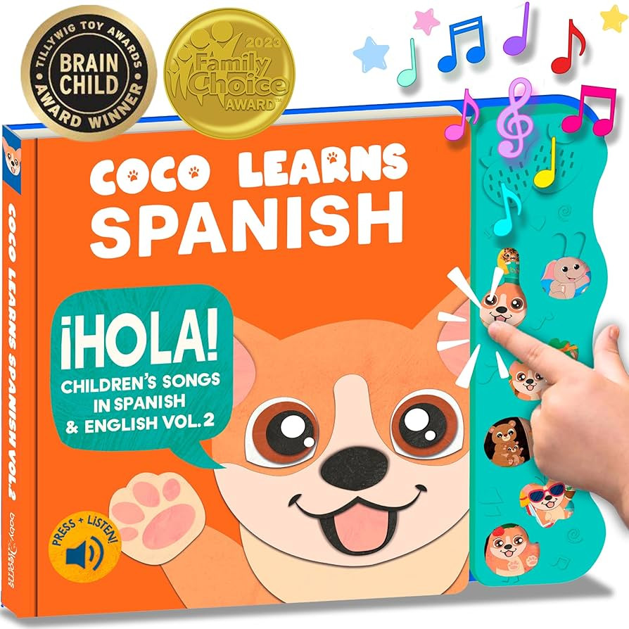 Musical Spanish Books for Kids 1-3, Spanish English Toys for Babies & Toddlers 1-3, Baby & Toddle... | Amazon (US)