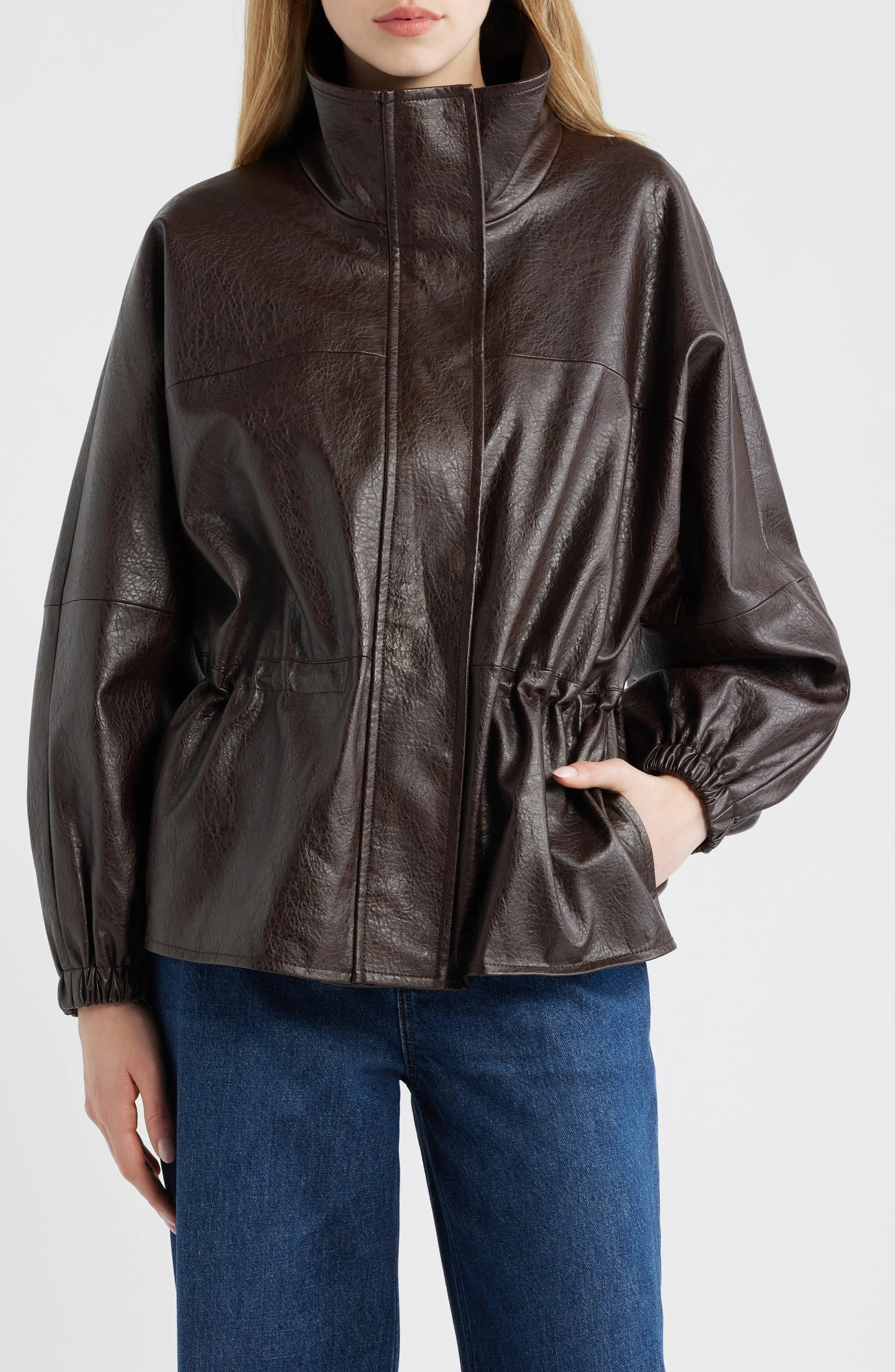 Faux Leather Anorak (Women) | Nordstrom | Nordstrom