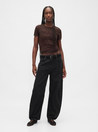 Floral Lace Mesh Top | Gap (US)