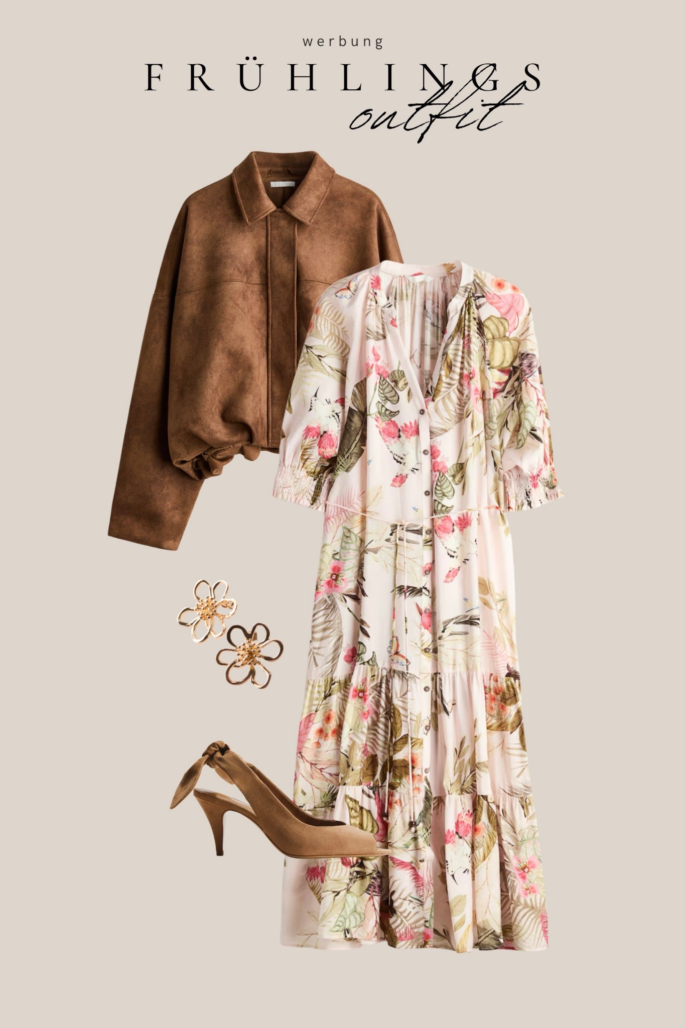 Ein Frühlingsoutfit mit dem wunderschönen Blumen Kleid und den Slingpumps von H&M  

#LTKdeutschland #LTKstyletip #LTKspring