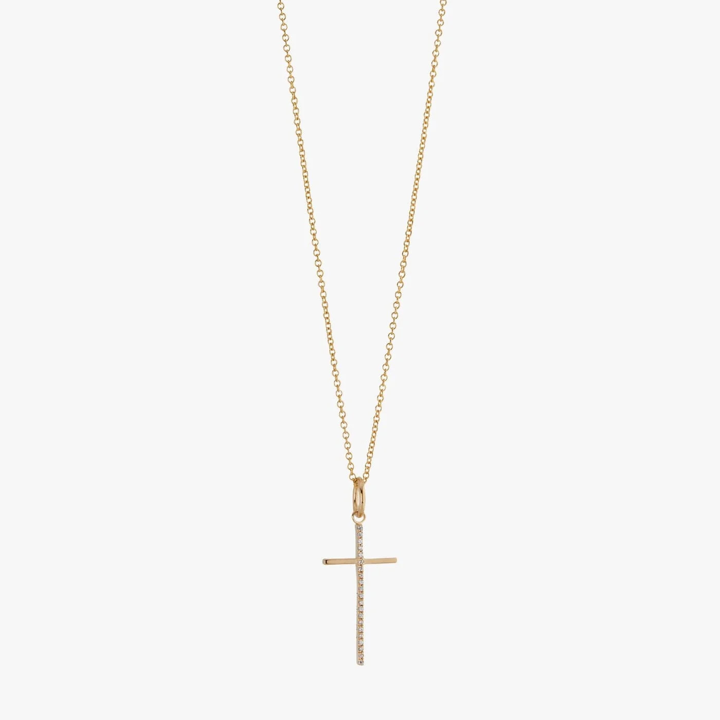 SRB Pavé Engravable Cross Necklace | Tiny Tags (US)