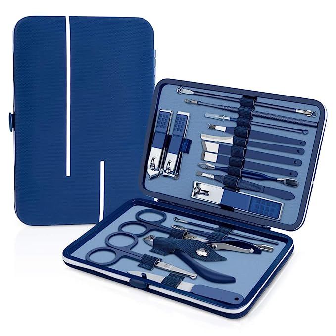 Manicure Set, Pedicure Kit, Nail Clippers, Professional Grooming Kit, Nail Tools 18 In 1 with Lux... | Amazon (US)