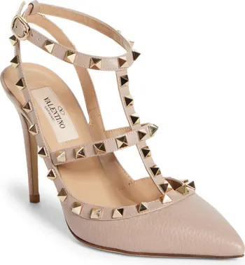 Valentino Garavani Rockstud Ankle Strap Pump (Women) | Nordstrom | Nordstrom
