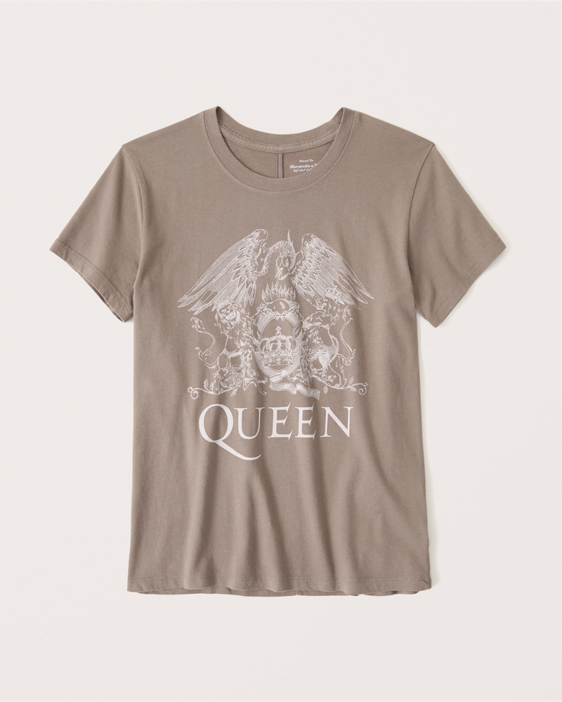 Women's Queen 90's-Inspired Relaxed Band Tee | Women's New Arrivals | Abercrombie.com | Abercrombie & Fitch (US)