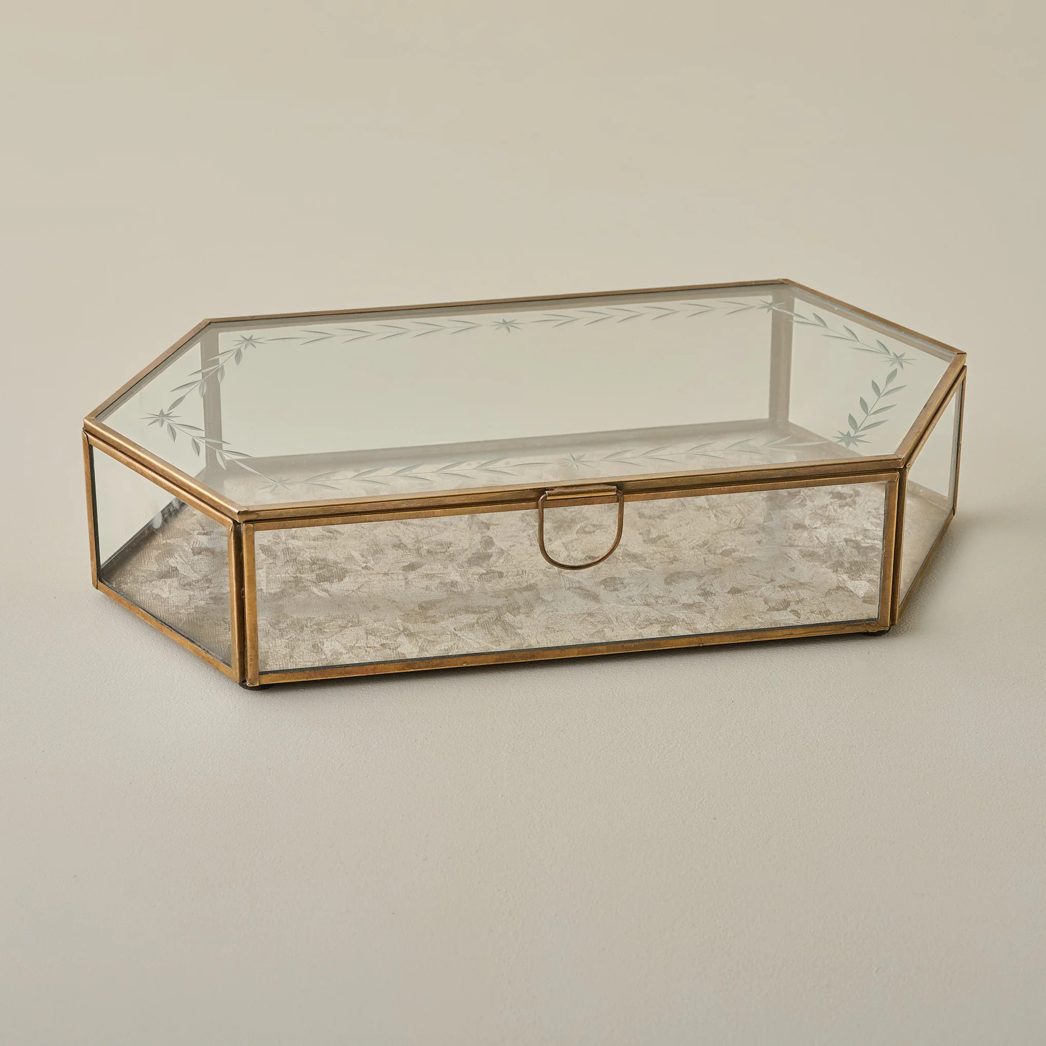Delores Etched Glass Box | Magnolia