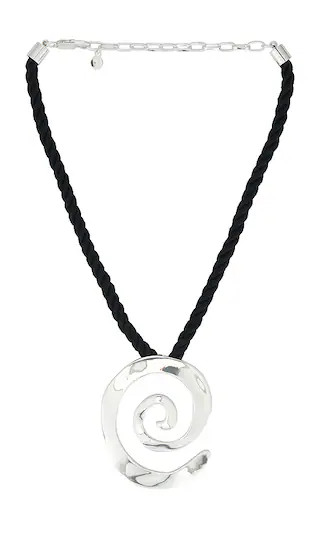 Aura Rope Necklace in Silver | Revolve Clothing (Global)