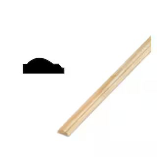 DecraMold DM L58 - 17/32 in. x 7/32 in. x 96 in. Solid Pine Wall and Cabinet Trim Molding 1000010... | The Home Depot