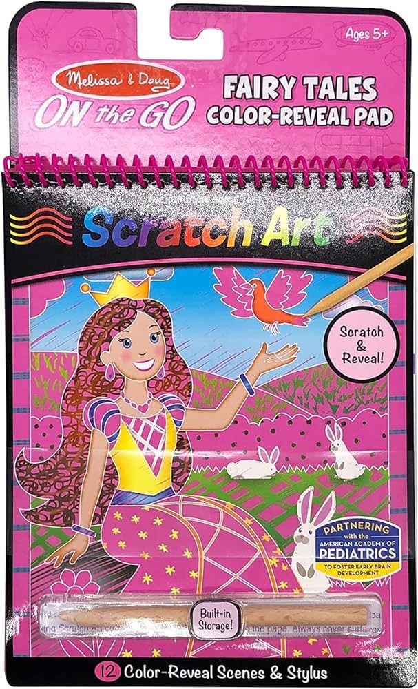 Melissa & Doug On the Go Scratch Art Color-Reveal Activity Pad - Fairy Tales | Amazon (US)