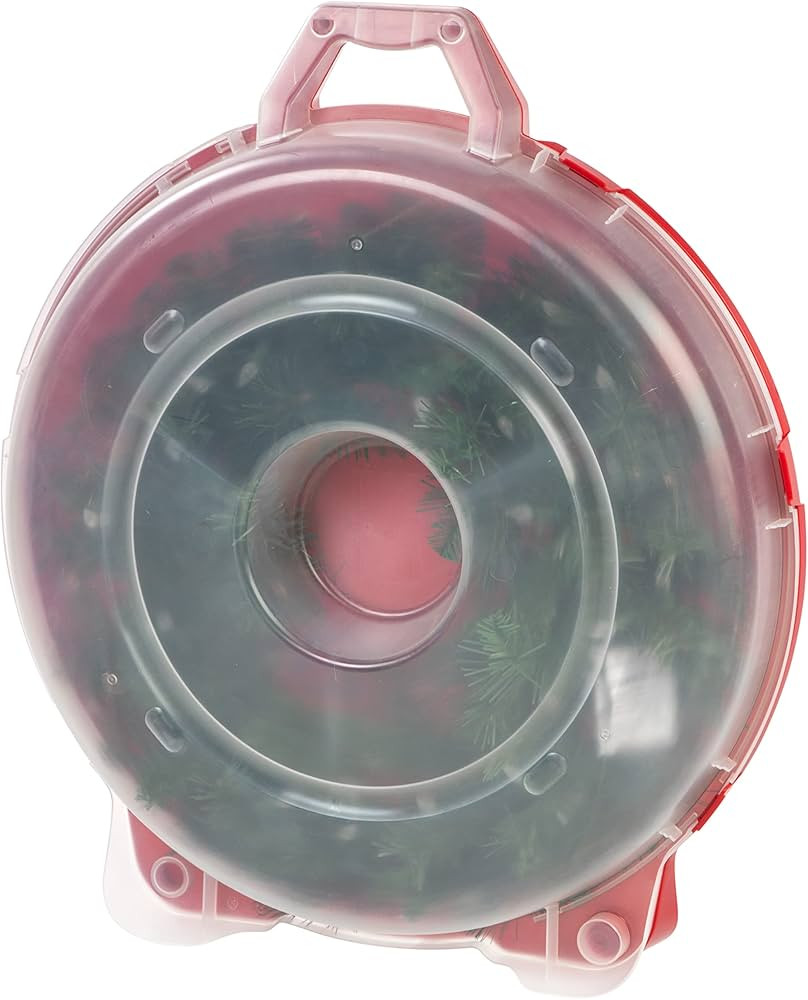 IRIS USA 24" Christmas Wreath Storage Container with Latches and Handle, 1-Pack, for Garland/Wrea... | Amazon (US)