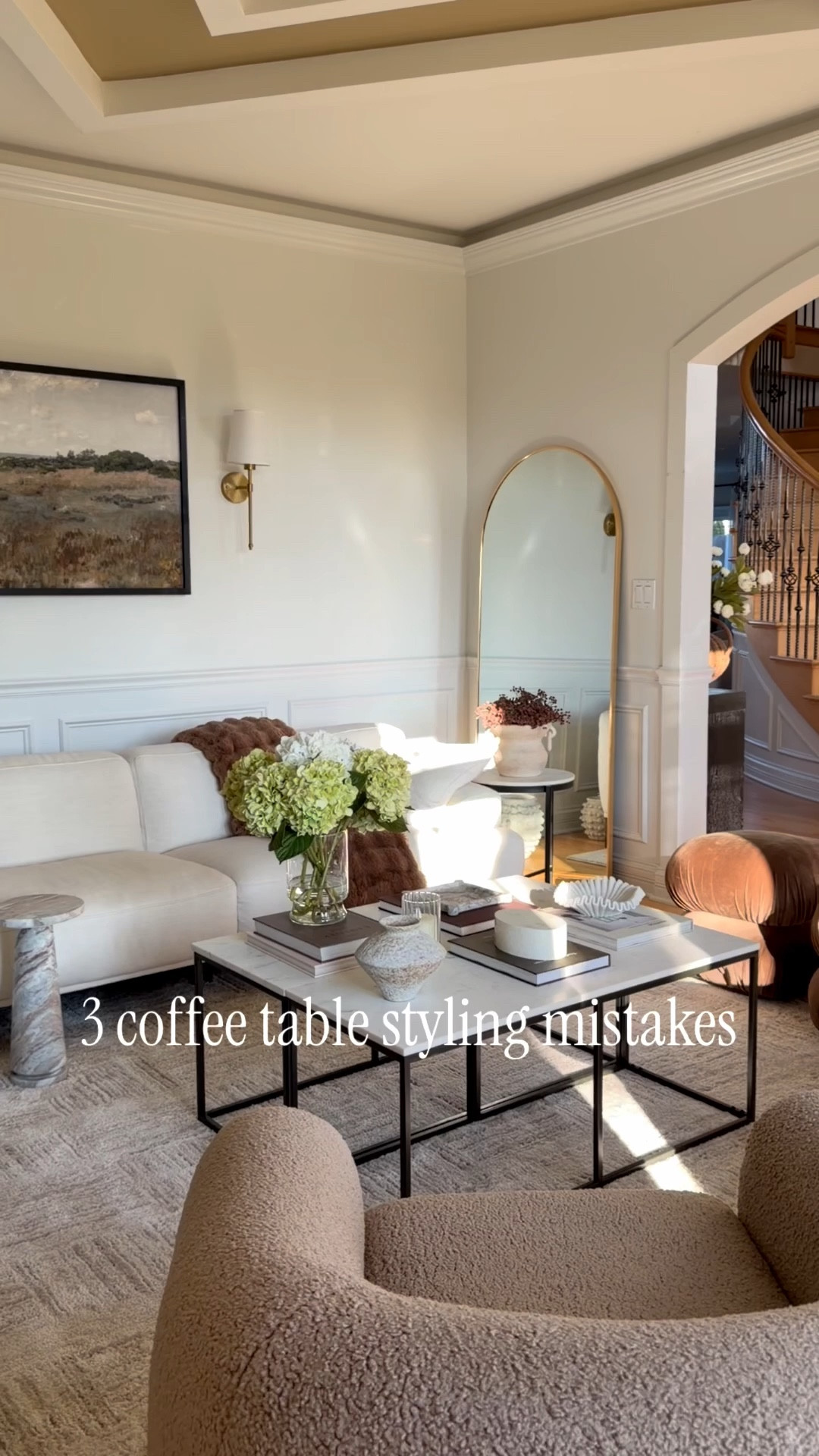 If your coffee table ever feels a little off, this is usually why.

Keeping it simple always works:

Tray + books + one object.

Linked everything I used here 🤍

#LTKHome