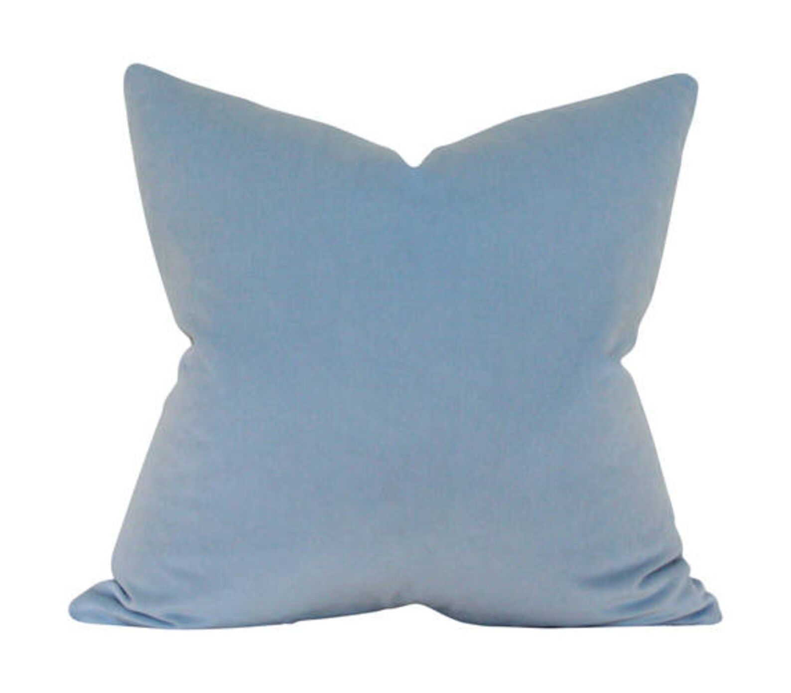 Powder Blue Velvet Designer Pillow Cover - Custom Made-to-Order - Luxury High End Cushion | Etsy (US)