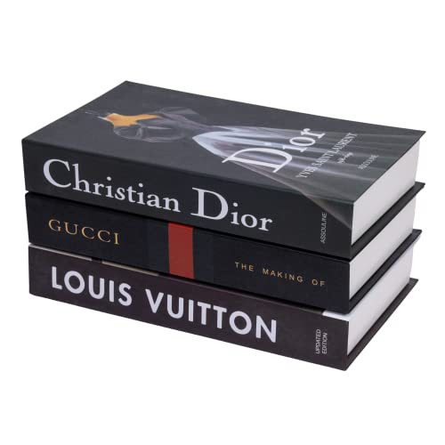 Fashion Inspired Decorative Books - Hardcover Fake Decorative Books for Coffee Table/Shelves with No Pages - Lightweight Aesthetic Book Display Stack for Minimalist Office/Home Décor - Set of 3 | Amazon (US)