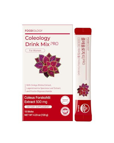 FOODOLOGY Coleology Drink Mix PRO (15days) - Daily Pomegranate Water Mix with Coleus Forskohlii, Banaba Leaf, FOS & Ginkgo – Refreshing Wellness Drink for Body Balance | Amazon (US)