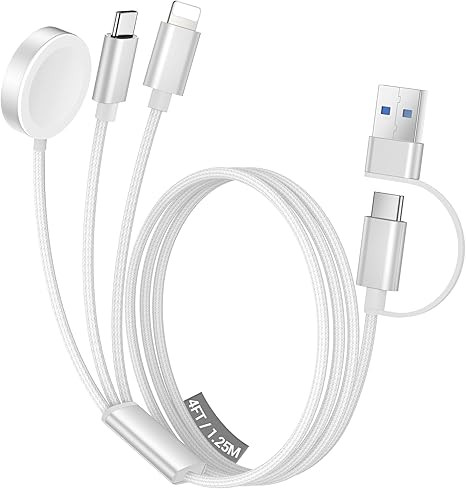 Temdan for Travel Vacation Essentials,3 in 2 USB C Cable for Apple Watch Charger/iPhone 17 Charge... | Amazon (US)