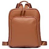 BROMEN Women Backpack Purse Leather Fashion Backpack Travel College Daypack Bag Brown | Amazon (US)