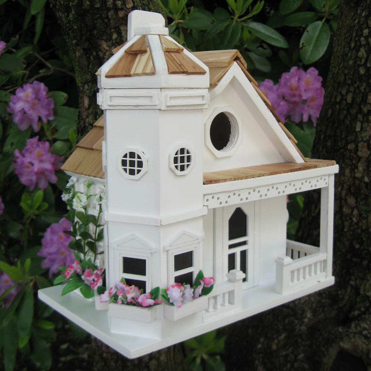 Fledgling Series Flower Pot Cottage 9 in x 7.5 in x 6.5 in Birdhouse | Wayfair North America