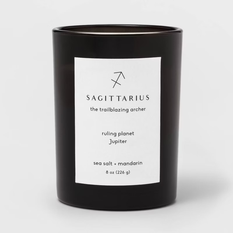 8oz Glass Jar Zodiac Candles Black - Project 62™ | Target