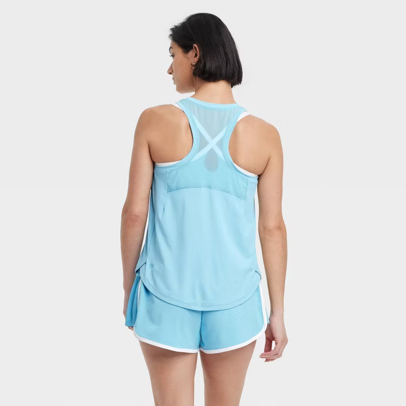 Women's Mesh Back Racerback Tank Top - All In Motion™ Pink XXL | Target