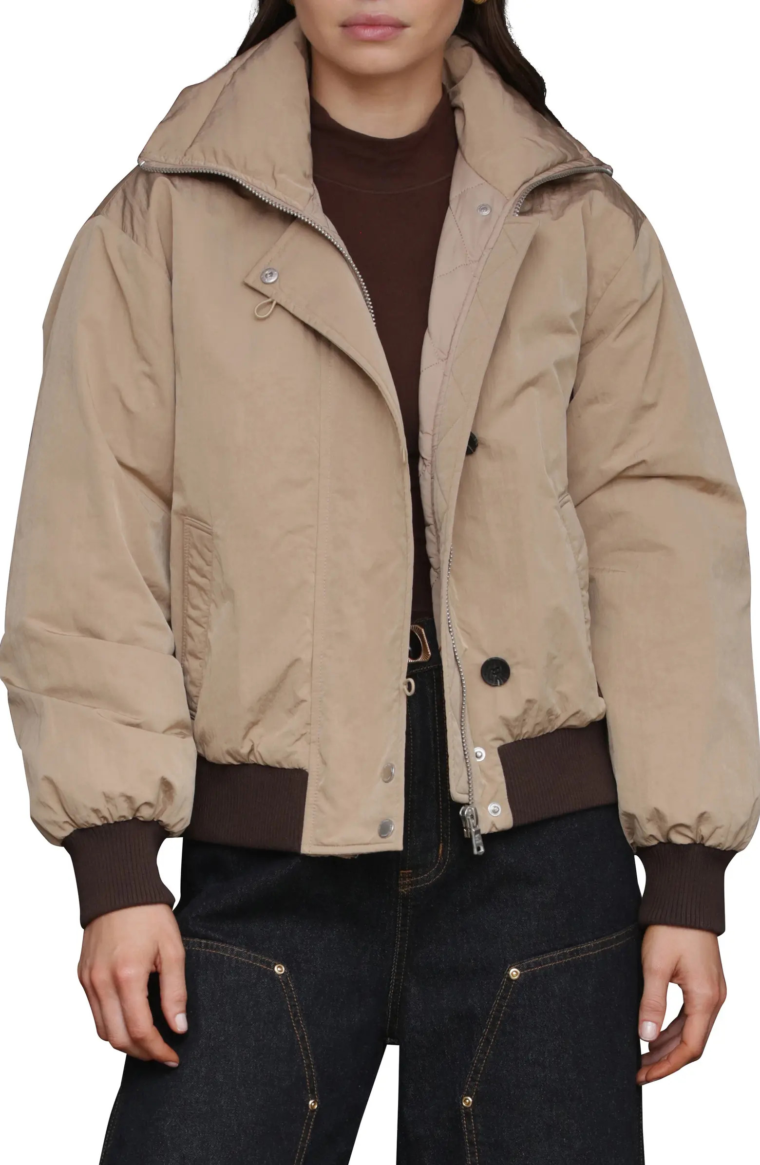 Avec Les Filles High Neck Puffer Jacket | Nordstrom | Nordstrom