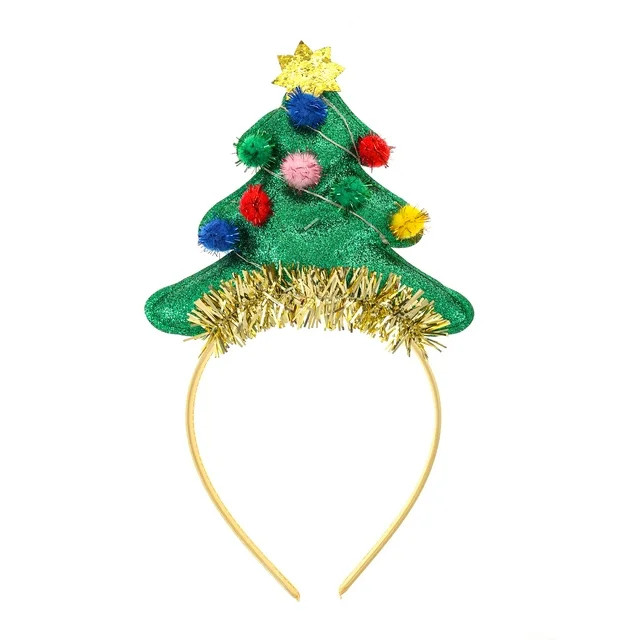 Holiday Time Multicolored Light-Up Christmas Tree Headband - Walmart.com | Walmart (US)