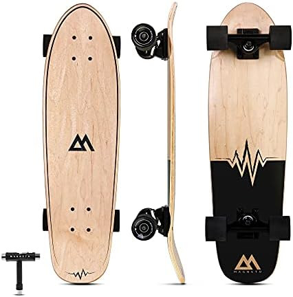 Magneto Mini Cruiser Skateboard Cruiser | 27.5" x 7.5" | Short Board | Canadian Maple Deck - Designe | Amazon (US)